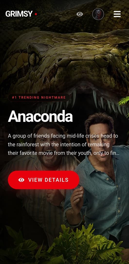 Grimsy Mobile Home Screen